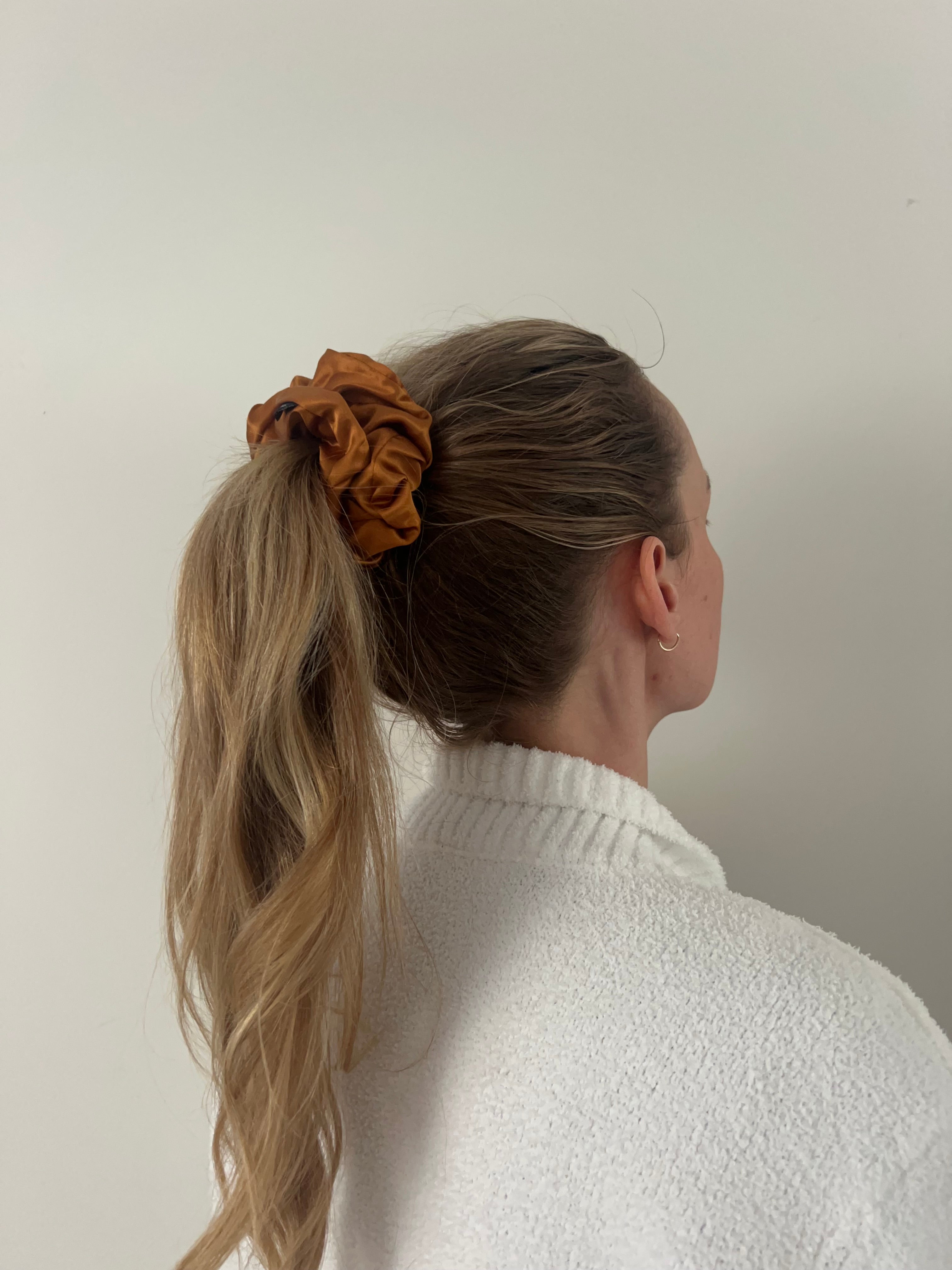 Pumpkin Spice Silk Scrunchie