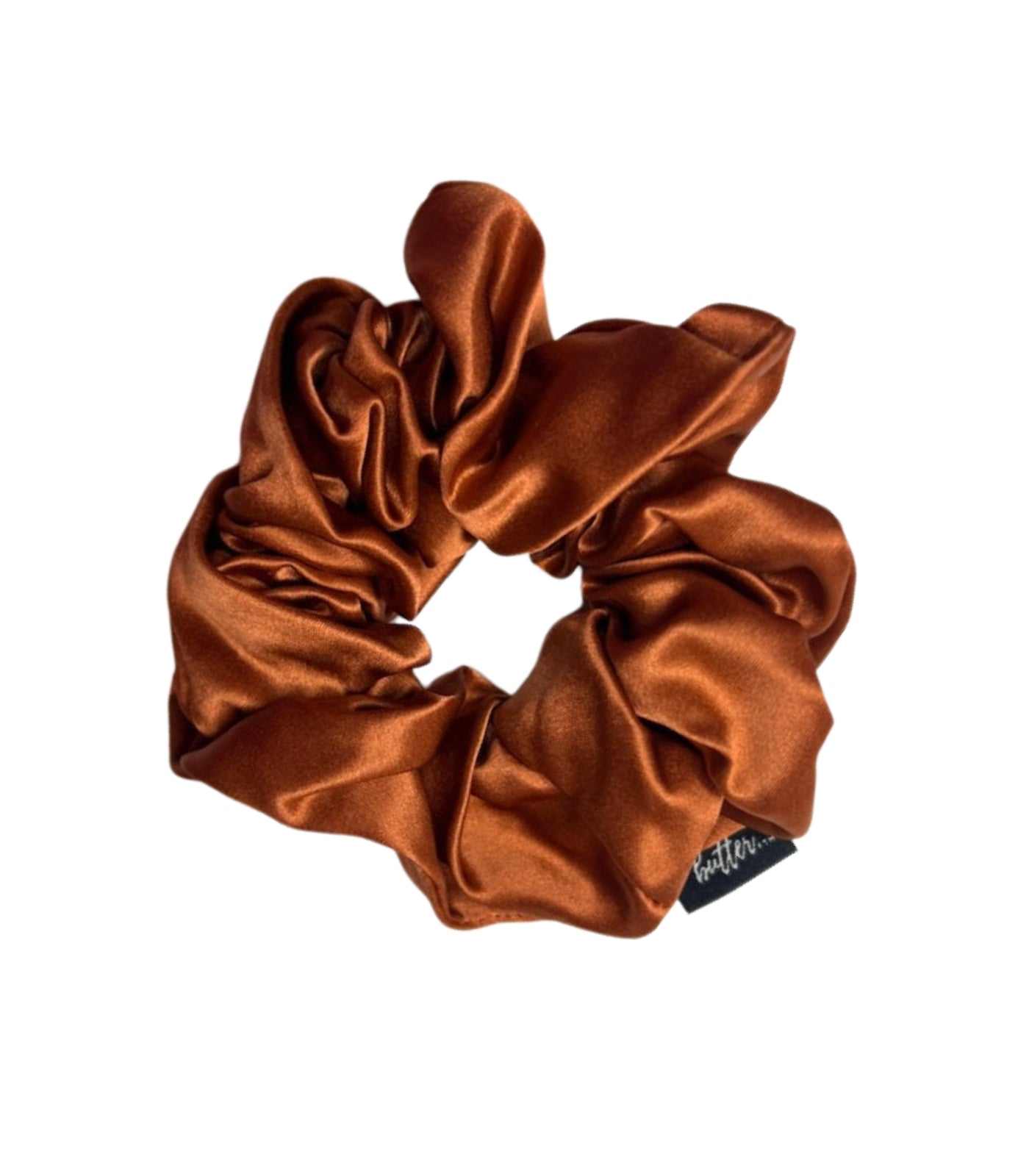 Burnt Orange Silk Scrunchie