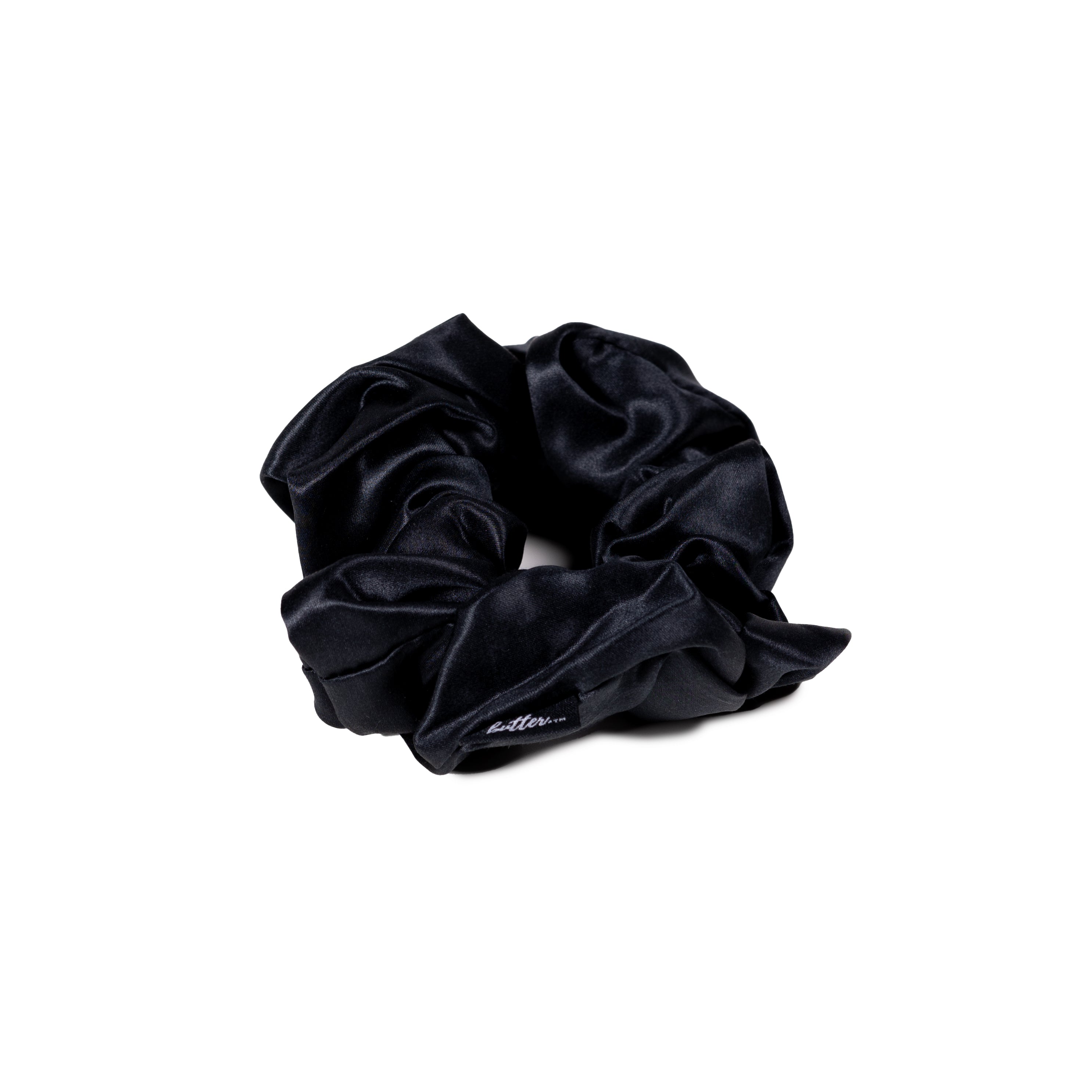 Black Silk Scrunchie