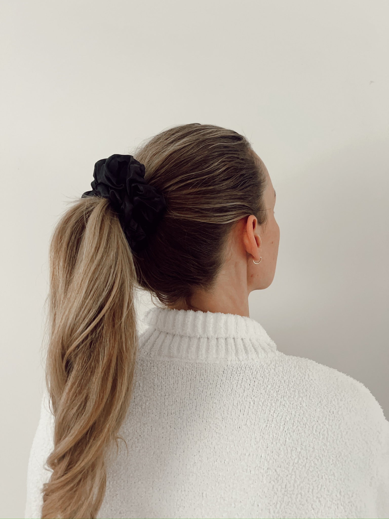 Black Silk Scrunchie