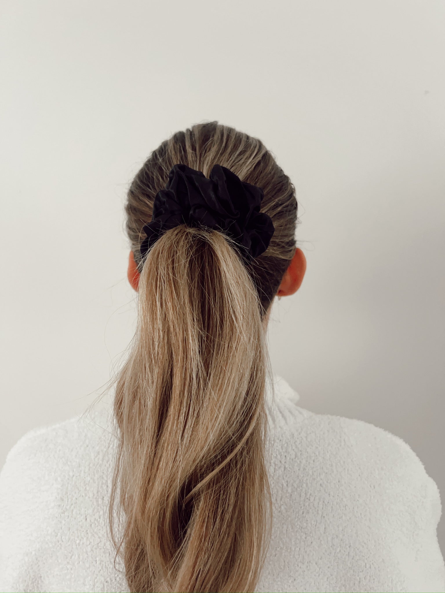 Black Silk Scrunchie